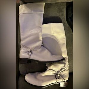 All Black Brand Leather Boots Sz 11